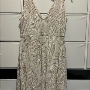 Elegant Cream Sleeveless Dress
